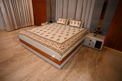 BLOCK BIRD HANDLOOK DOUBLE LARGE TNT JUTE BEDCOVER