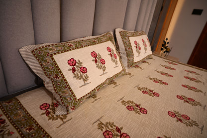 BLOCK BIRD HANDLOOK DOUBLE LARGE TNT JUTE BEDCOVER