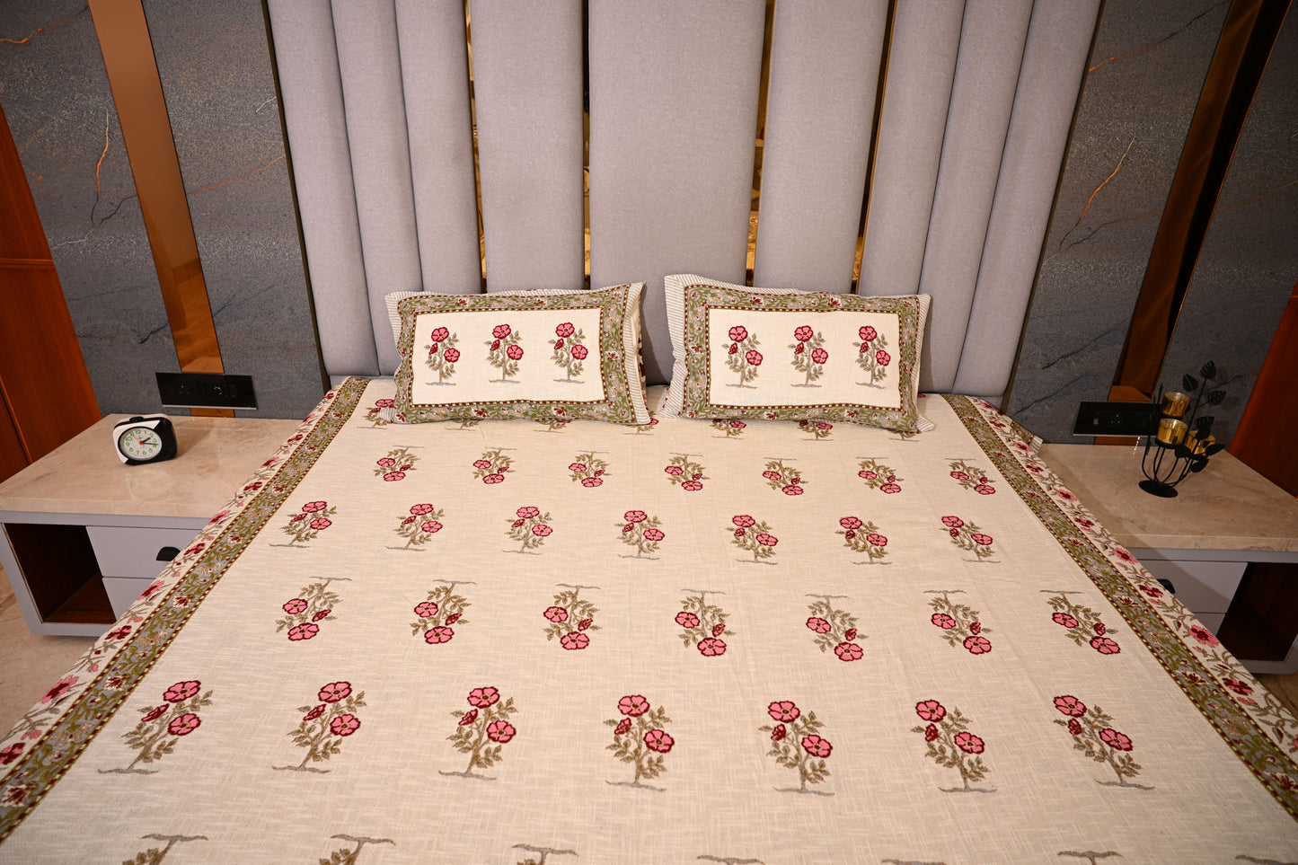 BLOCK BIRD HANDLOOK DOUBLE LARGE TNT JUTE BEDCOVER