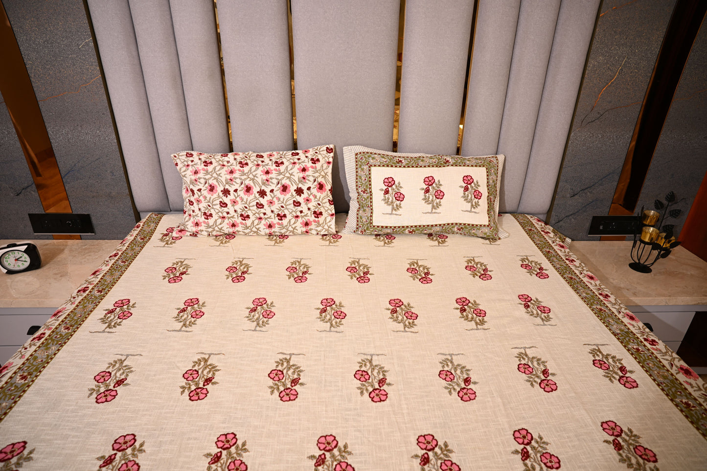 BLOCK BIRD HANDLOOK DOUBLE LARGE TNT JUTE BEDCOVER