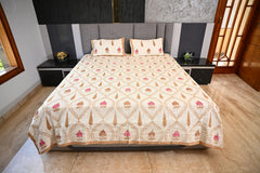 BLOCK BIRD HANDLOOK DOUBLE LARGE TNT JUTE BEDCOVER