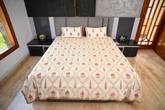 BLOCK BIRD HANDLOOK DOUBLE LARGE TNT JUTE BEDCOVER
