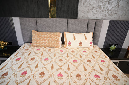 BLOCK BIRD HANDLOOK DOUBLE LARGE TNT JUTE BEDCOVER