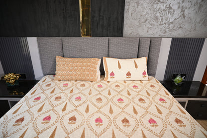 BLOCK BIRD HANDLOOK DOUBLE LARGE TNT JUTE BEDCOVER