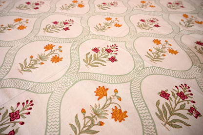 BLOCK BIRD HANDLOOK DOUBLE LARGE BEDSHEETS