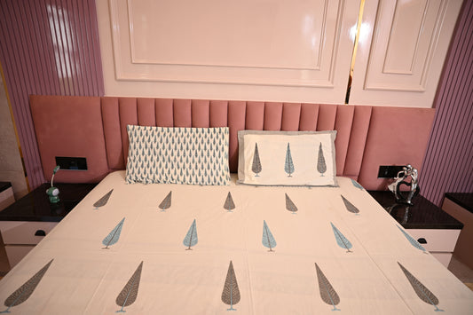 BLOCK BIRD HANDLOOK DOUBLE LARGE BEDSHEETS