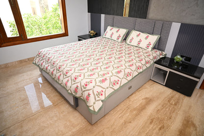 BLOCK BIRD HANDLOOK DOUBLE LARGE BEDSHEETS