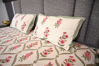 BLOCK BIRD HANDLOOK DOUBLE LARGE BEDSHEETS