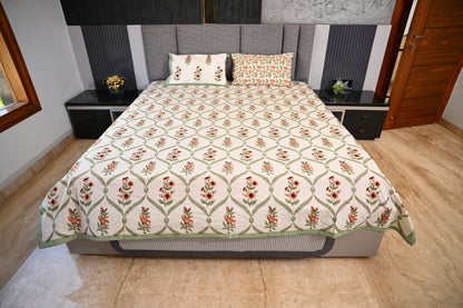 BLOCK BIRD HANDLOOK DOUBLE LARGE BEDSHEETS