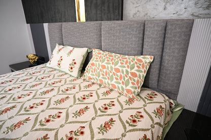 BLOCK BIRD HANDLOOK DOUBLE LARGE BEDSHEETS