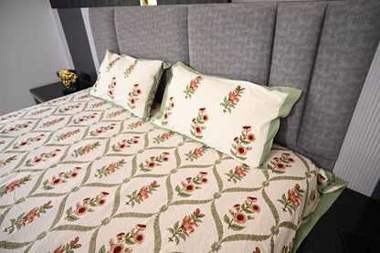 BLOCK BIRD HANDLOOK DOUBLE LARGE BEDSHEETS