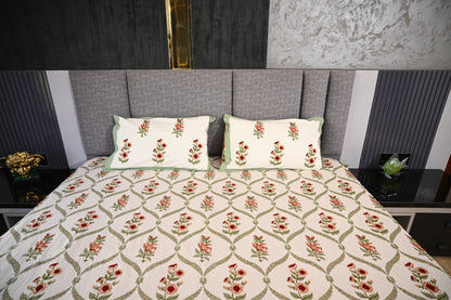 BLOCK BIRD HANDLOOK DOUBLE LARGE BEDSHEETS