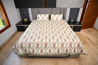 BLOCK BIRD HANDLOOK DOUBLE LARGE BEDSHEETS