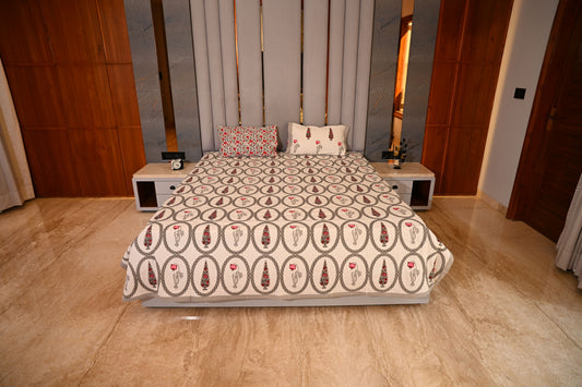 BLOCK BIRD HANDLOOK DOUBLE LARGE BEDSHEETS