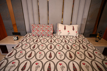 BLOCK BIRD HANDLOOK DOUBLE LARGE BEDSHEETS