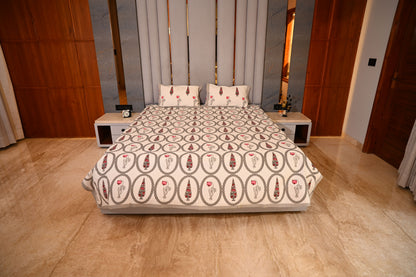 BLOCK BIRD HANDLOOK DOUBLE LARGE BEDSHEETS