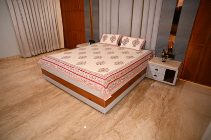 BLOCK BIRD HANDLOOK DOUBLE LARGE BEDSHEETS