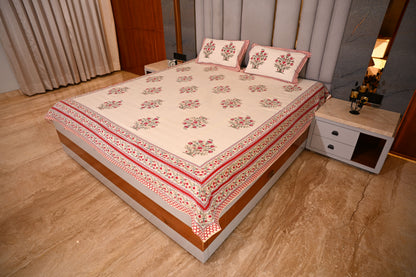 BLOCK BIRD HANDLOOK DOUBLE LARGE BEDSHEETS