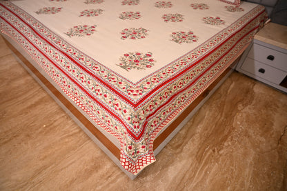 BLOCK BIRD HANDLOOK DOUBLE LARGE BEDSHEETS