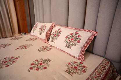 BLOCK BIRD HANDLOOK DOUBLE LARGE BEDSHEETS