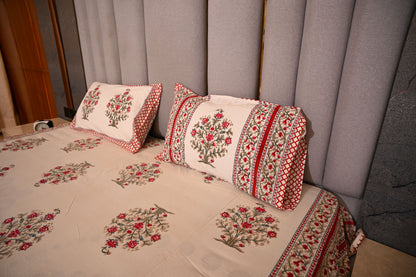 BLOCK BIRD HANDLOOK DOUBLE LARGE BEDSHEETS