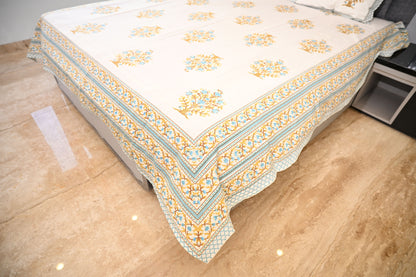 BLOCK BIRD HANDLOOK DOUBLE LARGE BEDSHEETS
