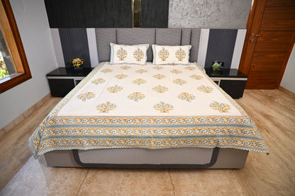 BLOCK BIRD HANDLOOK DOUBLE LARGE BEDSHEETS