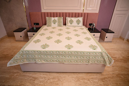 BLOCK BIRD HANDLOOK DOUBLE LARGE BEDSHEETS