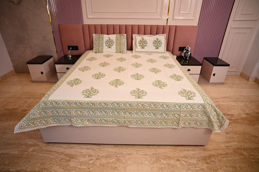 BLOCK BIRD HANDLOOK DOUBLE LARGE BEDSHEETS