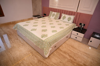 BLOCK BIRD HANDLOOK DOUBLE LARGE BEDSHEETS