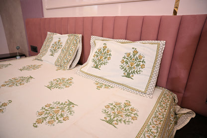 BLOCK BIRD HANDLOOK DOUBLE LARGE BEDSHEETS