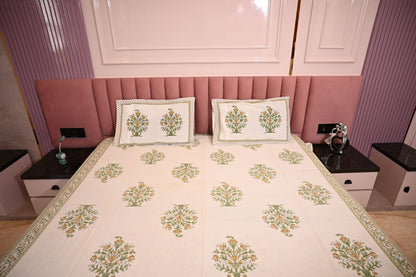 BLOCK BIRD HANDLOOK DOUBLE LARGE BEDSHEETS