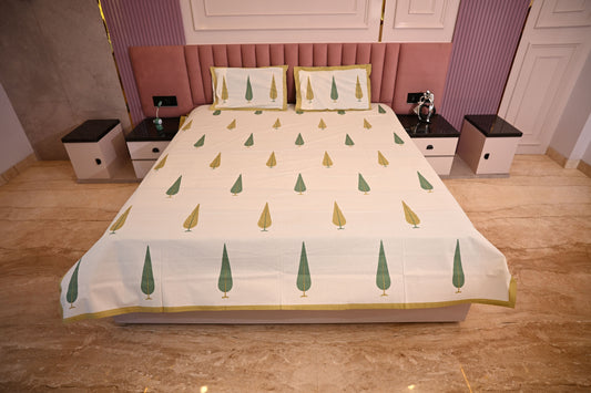BLOCK BIRD HANDLOOK DOUBLE LARGE BEDSHEETS