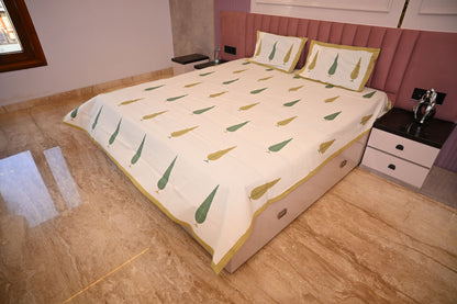 BLOCK BIRD HANDLOOK DOUBLE LARGE BEDSHEETS