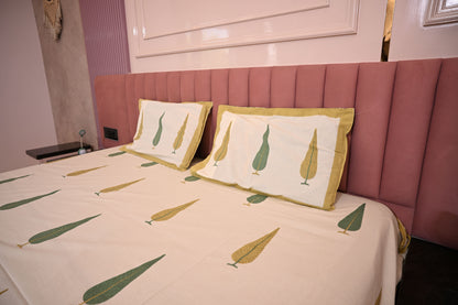 BLOCK BIRD HANDLOOK DOUBLE LARGE BEDSHEETS