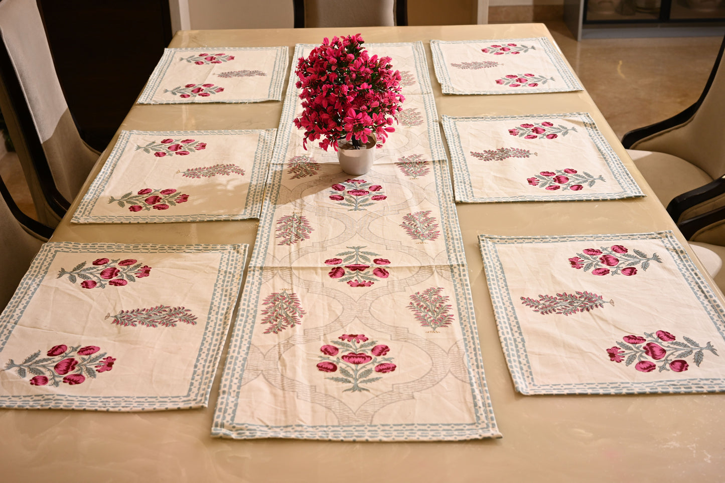 Hand Block Runner+Mat Set