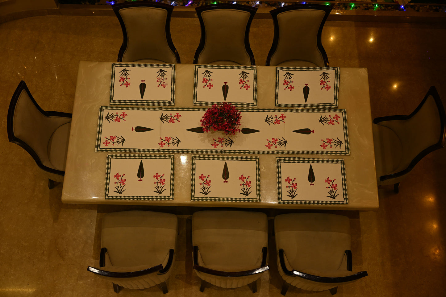 Hand Block Runner+Mat Set