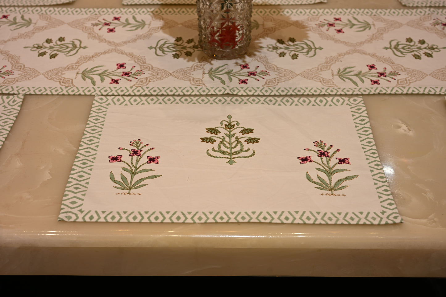 Hand Block Runner+Mat Set