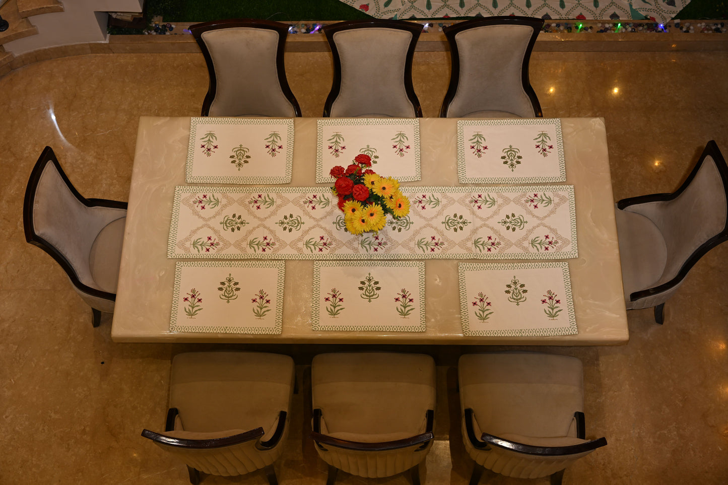Hand Block Runner+Mat Set