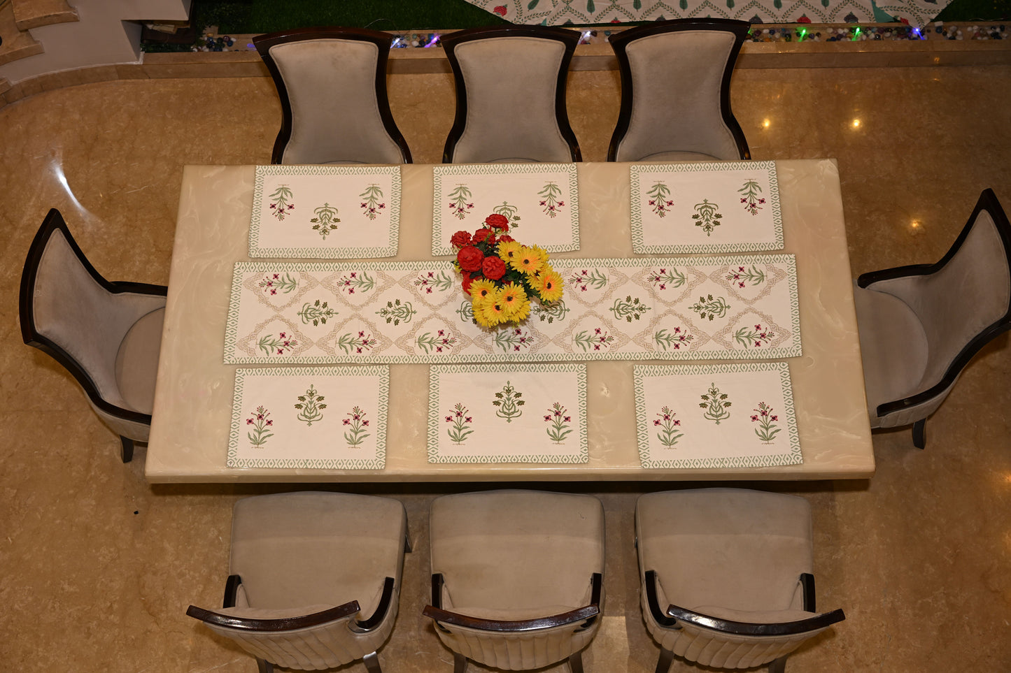 Hand Block Runner+Mat Set