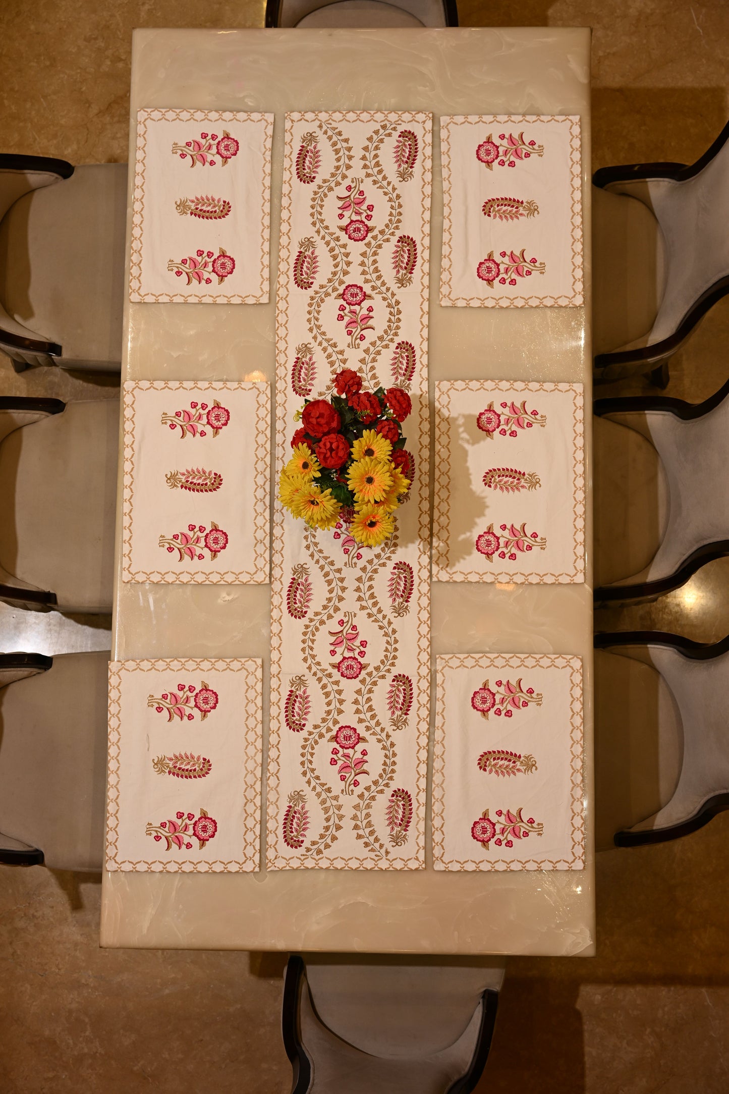 Hand Block Runner+Mat Set