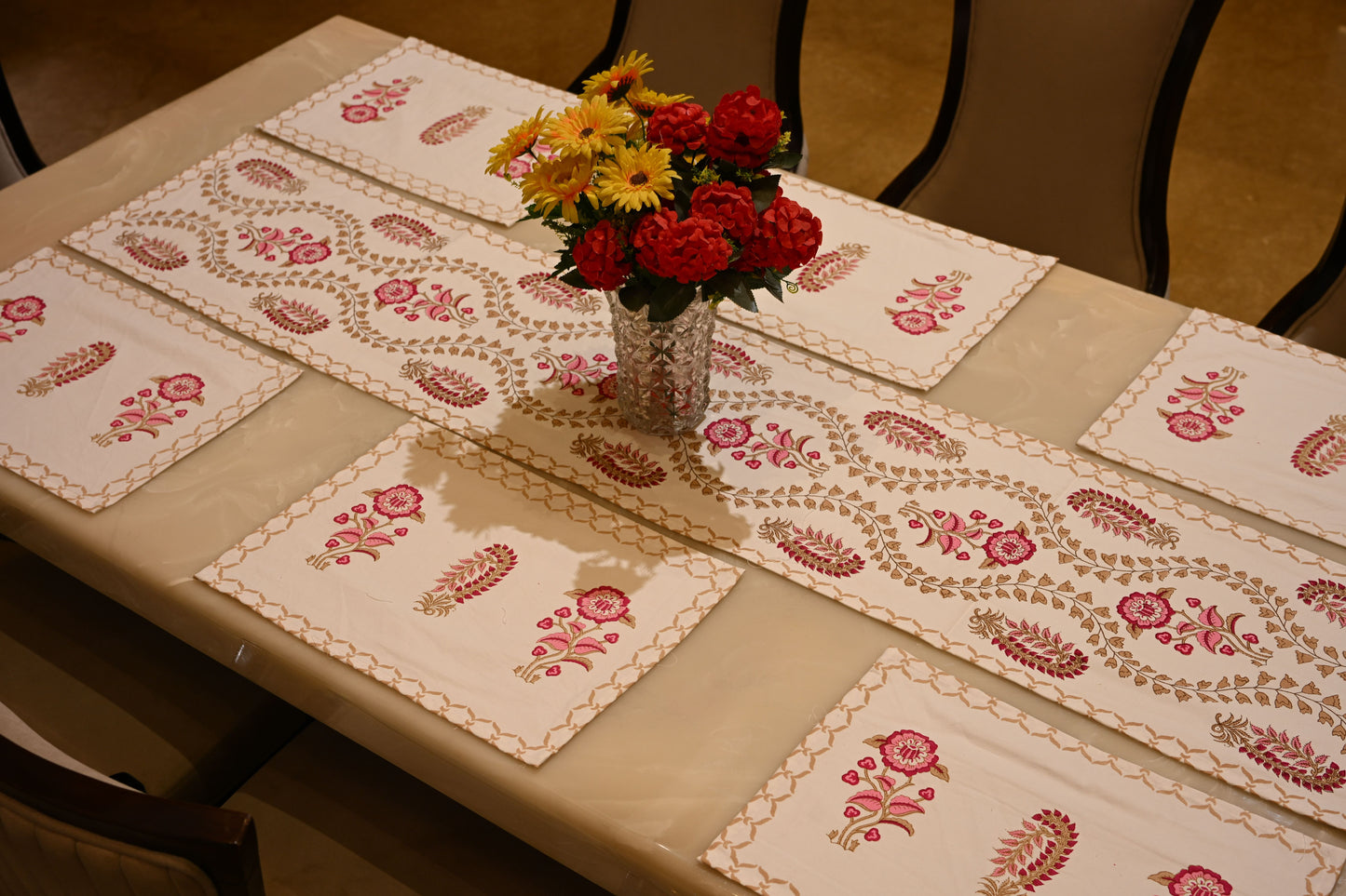 Hand Block Runner+Mat Set