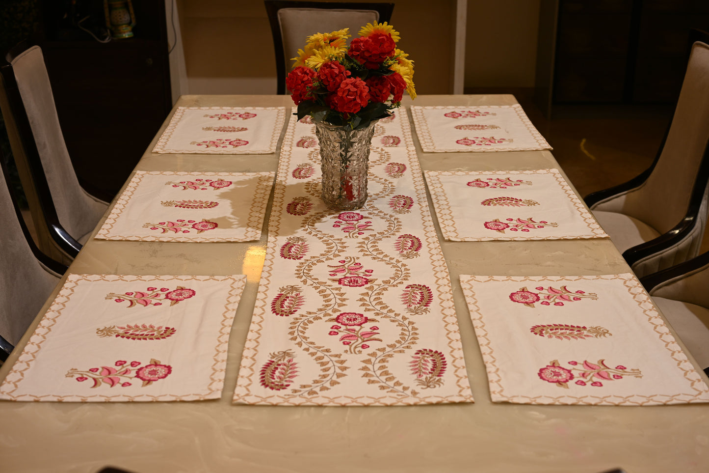 Hand Block Runner+Mat Set