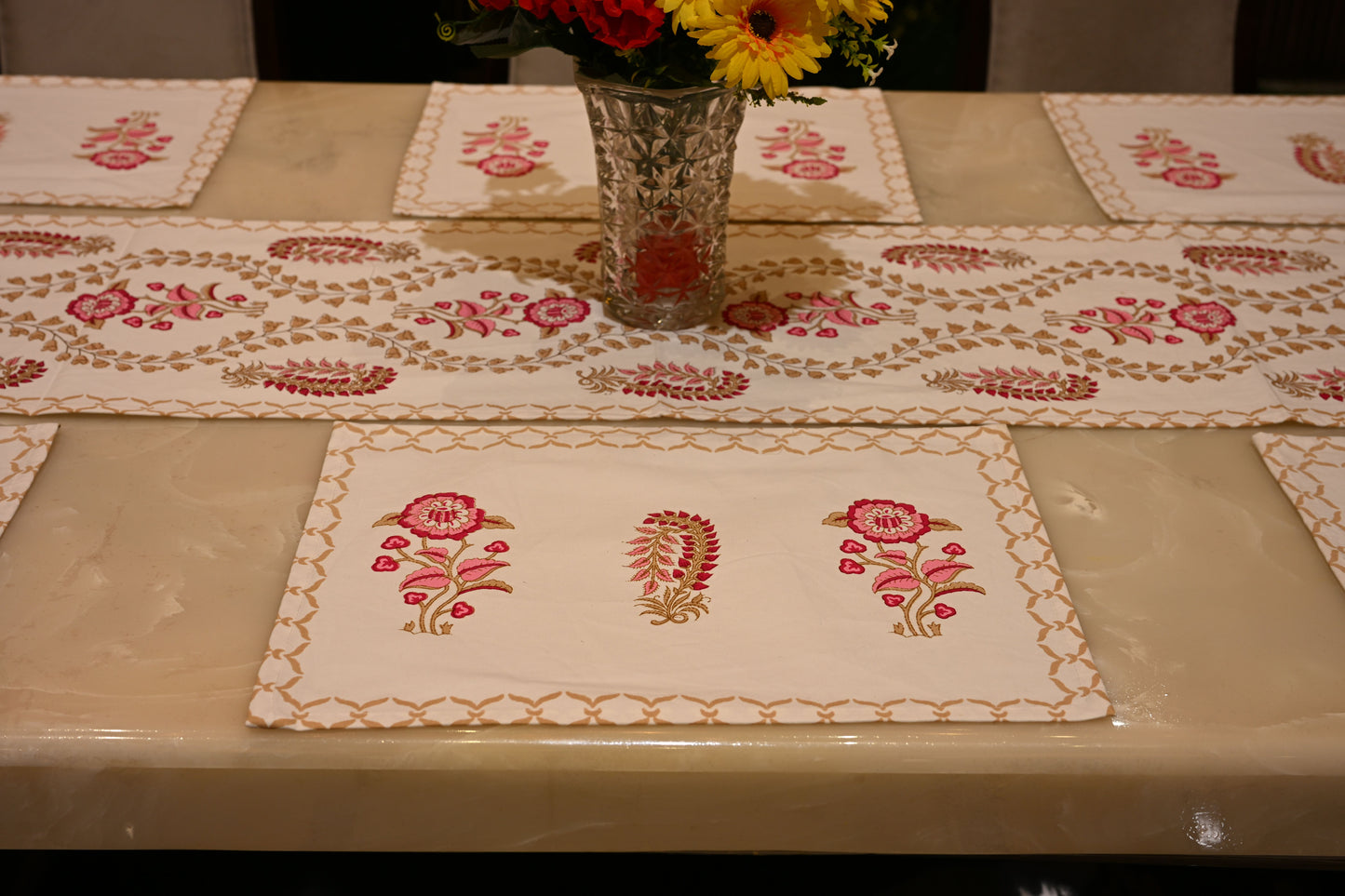 Hand Block Runner+Mat Set