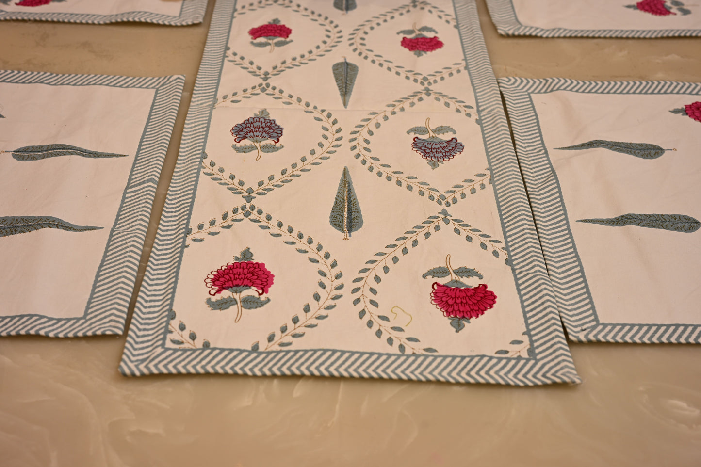 Hand Block Runner+Mat Set