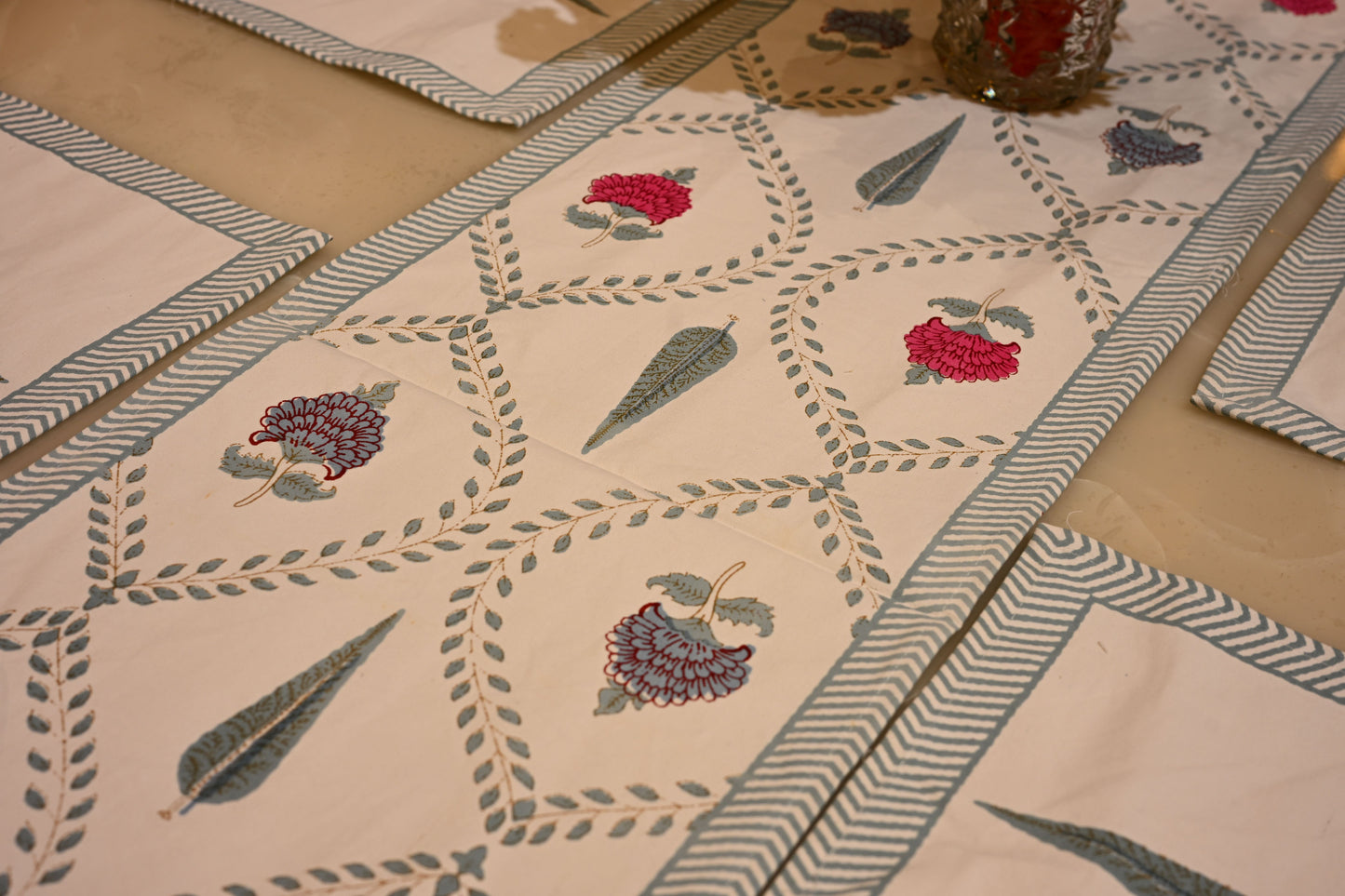 Hand Block Runner+Mat Set