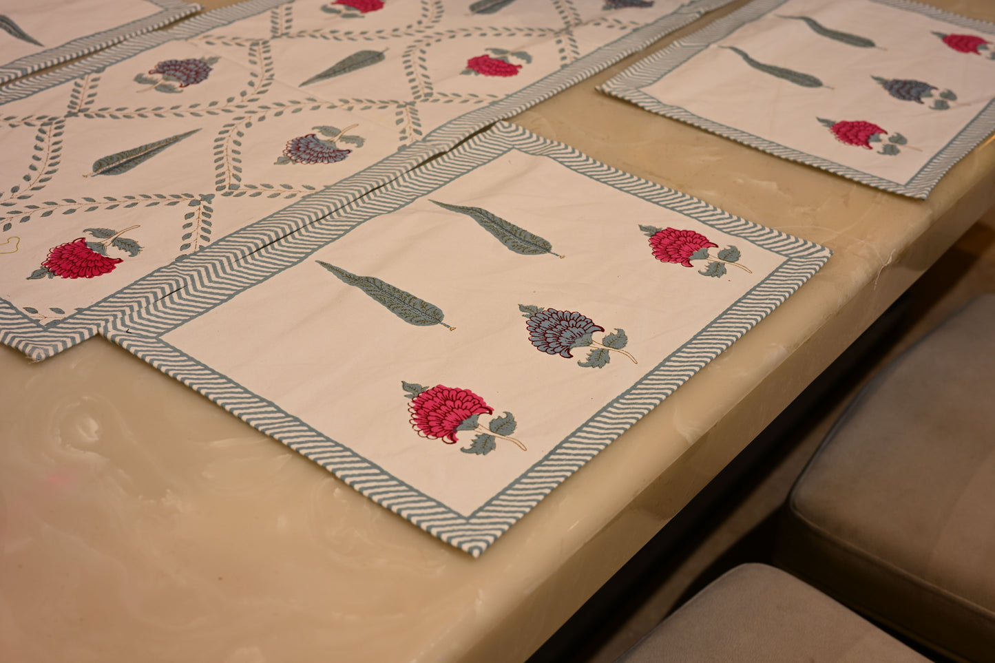 Hand Block Runner+Mat Set