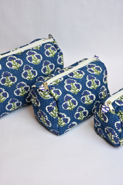 quilted multipurpose pouch (set of 3)