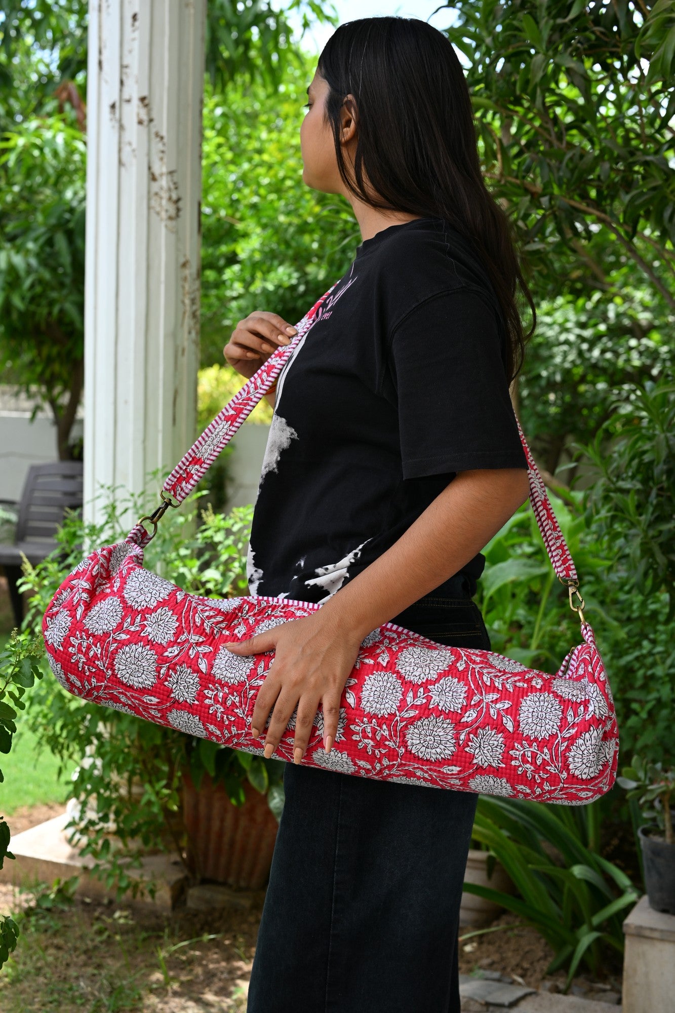 quilted yoga mat bag