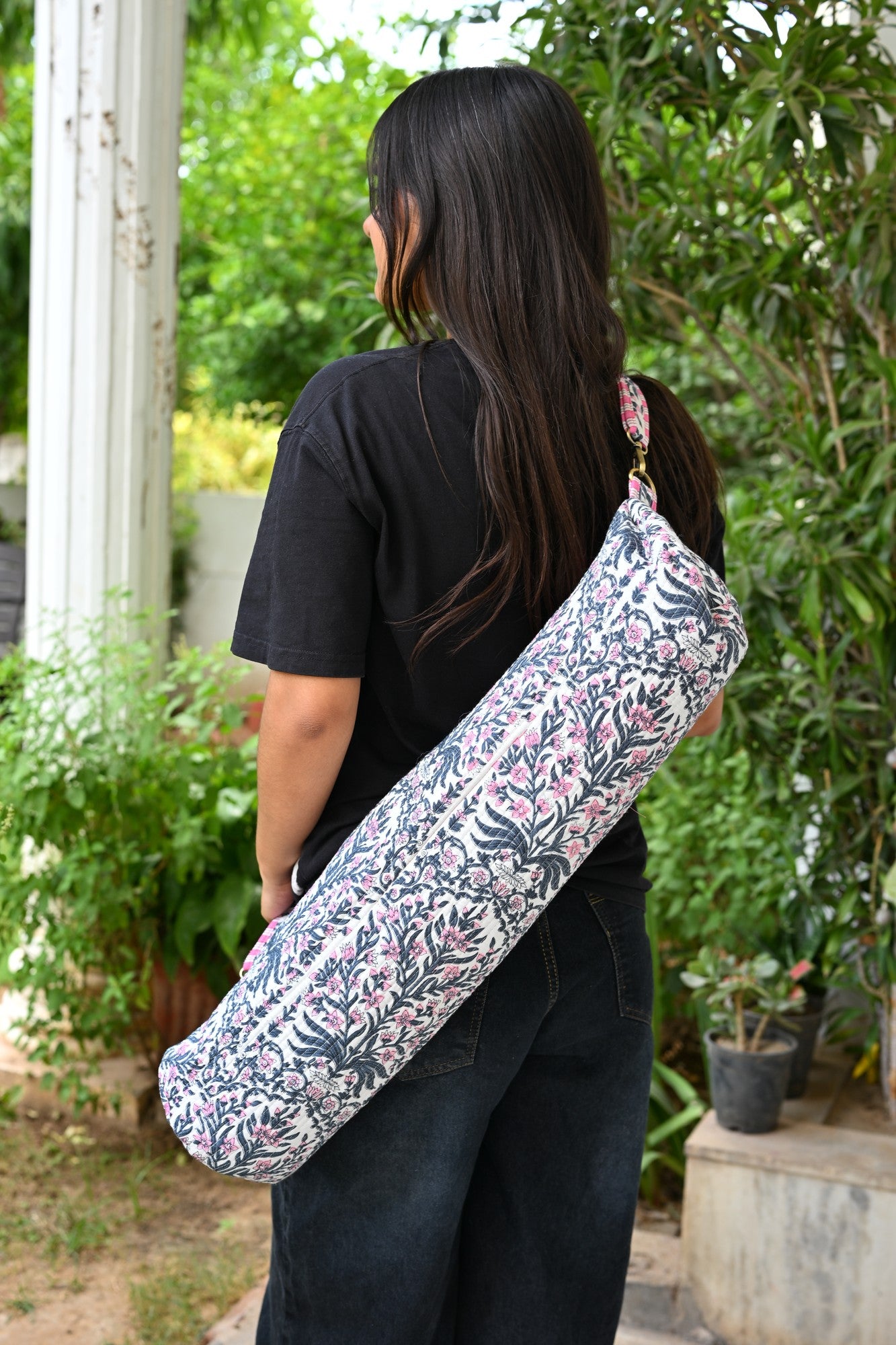 quilted yoga mat bag